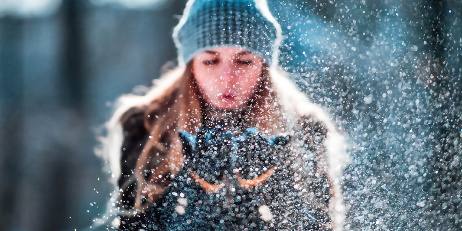 Frau im Schnee