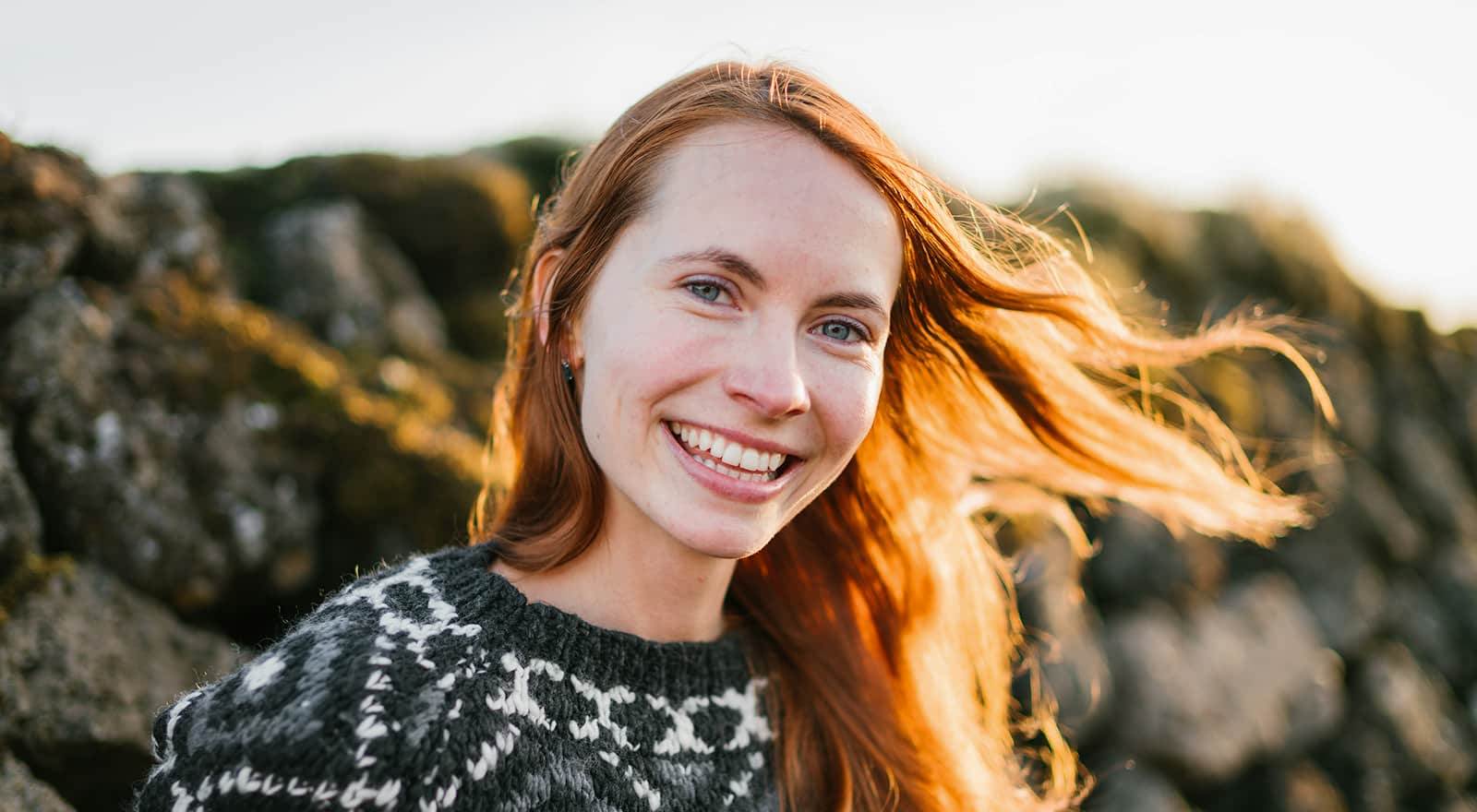 Frau mit roten Haare